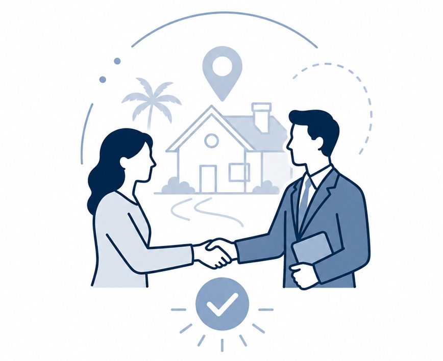 Relocation agent matching icon