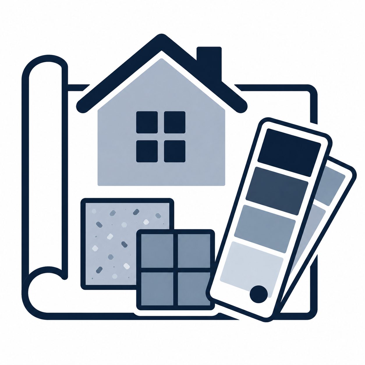 Icon representing design selections and upgrades for a new construction home
