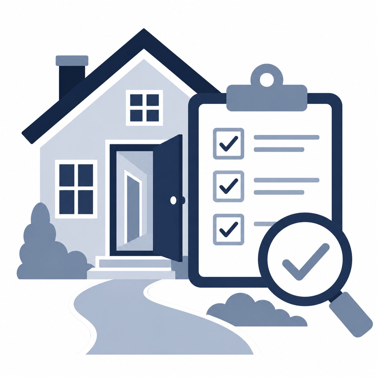 Icon representing the final walkthrough before closing on a home