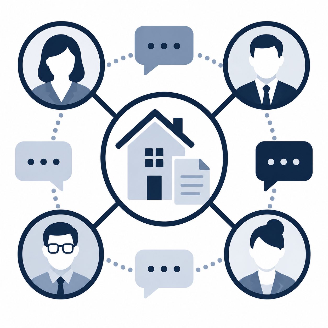 Icon representing buyer agent communication during the closing process