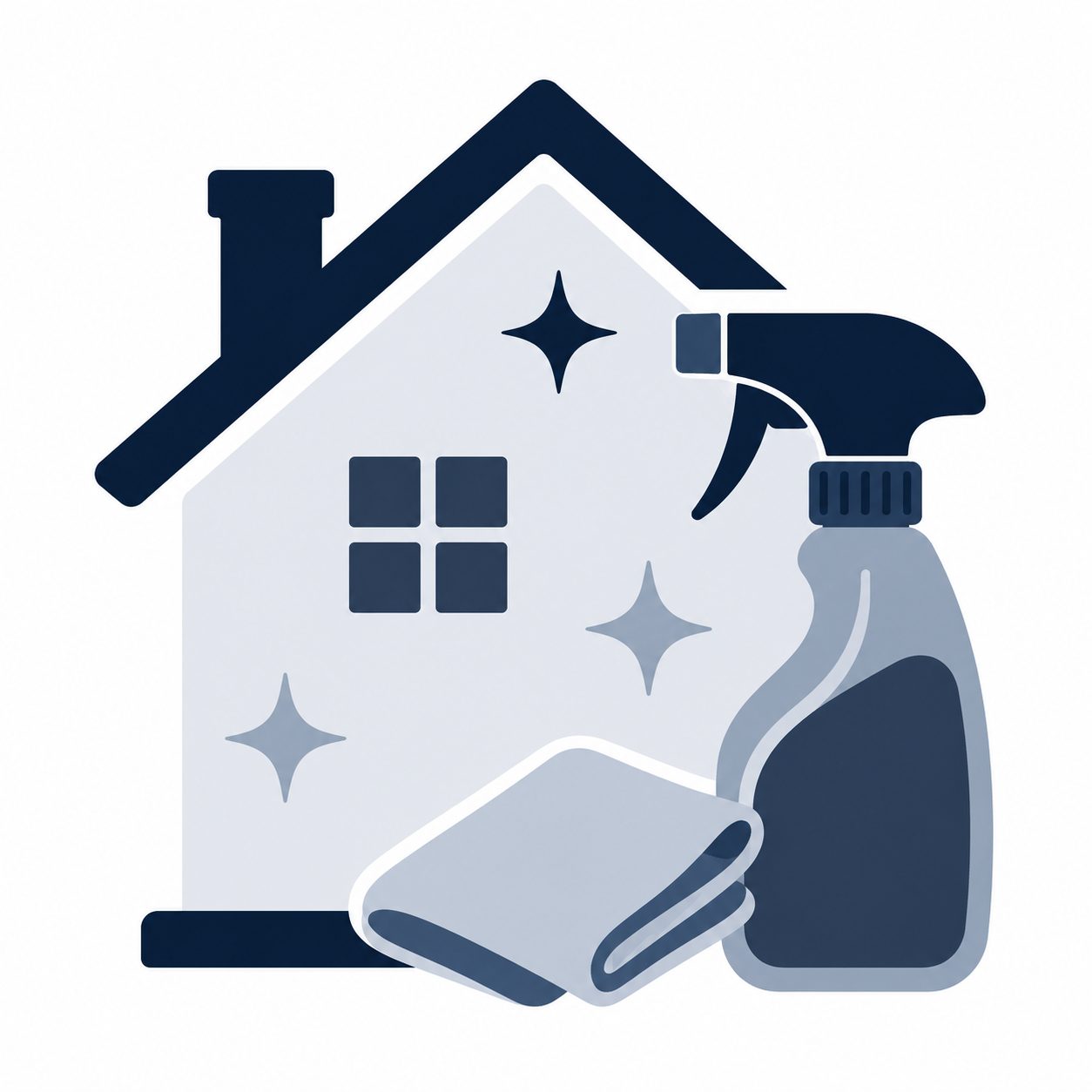 Icon showing a clean home prepared for buyer showings