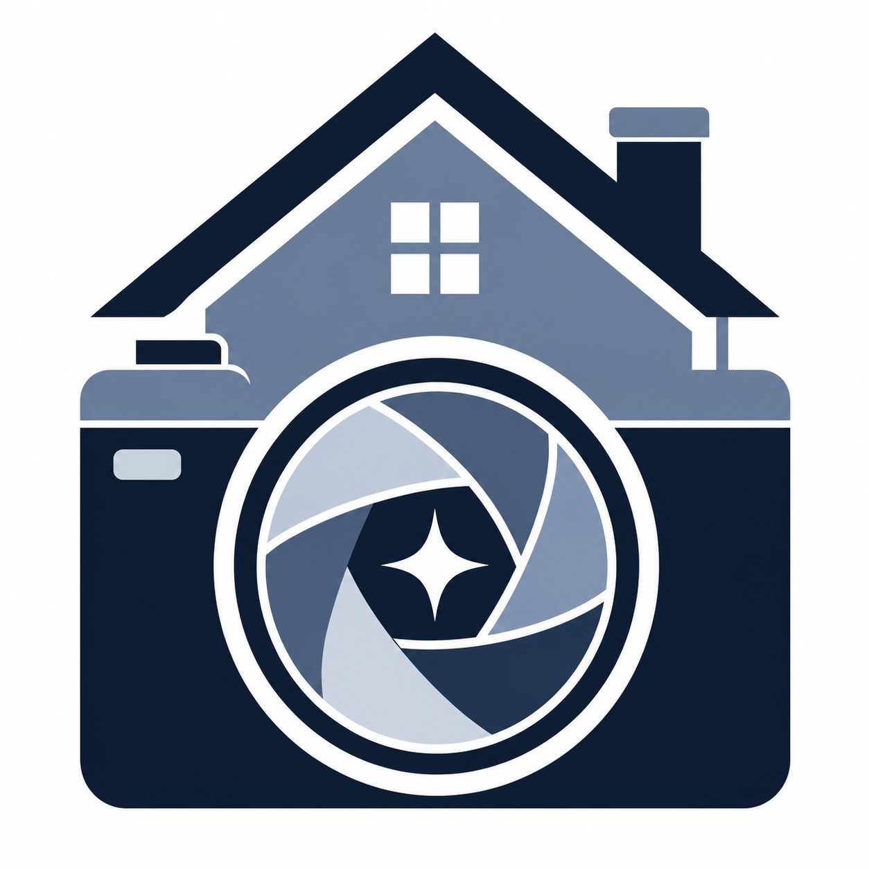 Icon showing a home with megaphone, broadcast waves, and share nodes representing listing marketing adjustments