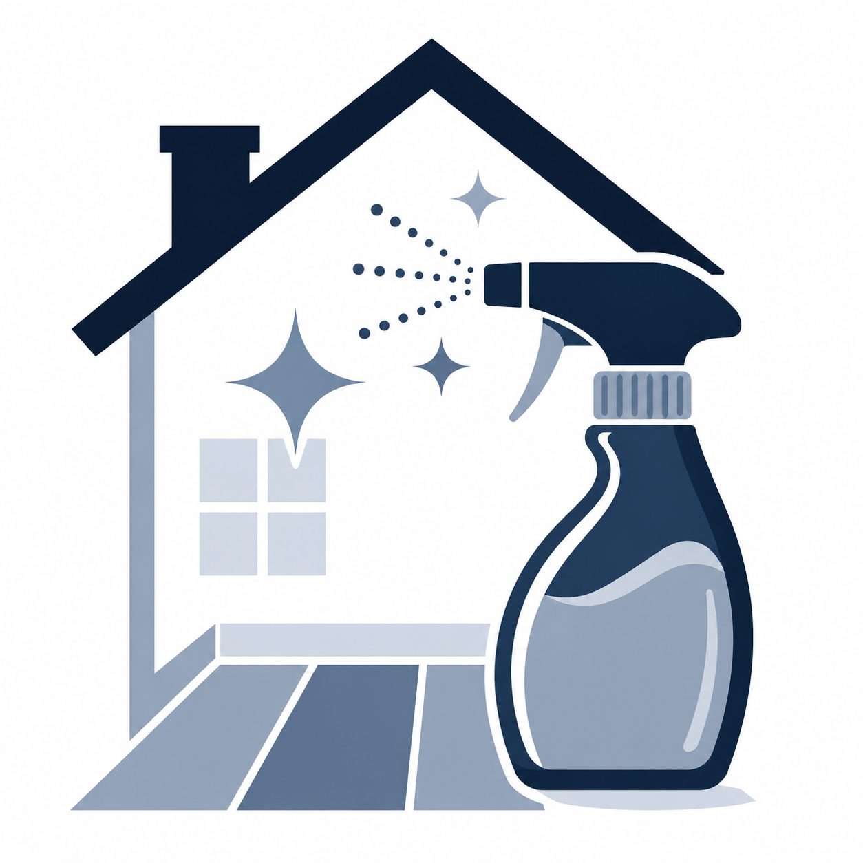 Home cleaning icon for preparing a house for sale