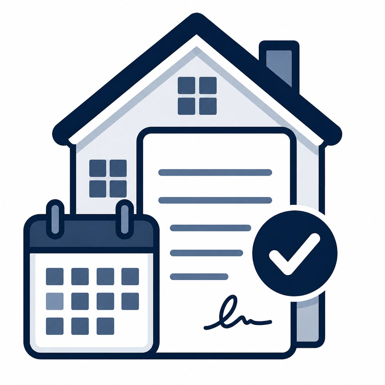 Final walkthrough icon for home selling and closing