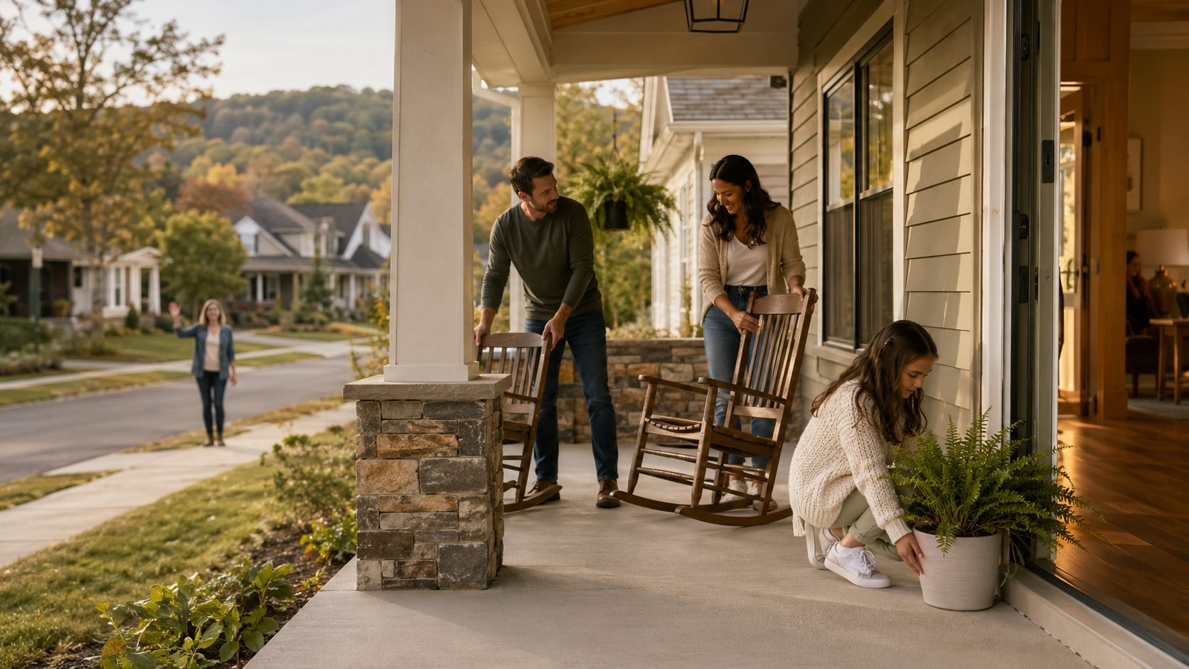 Family settling into a new home in an East Tennessee community