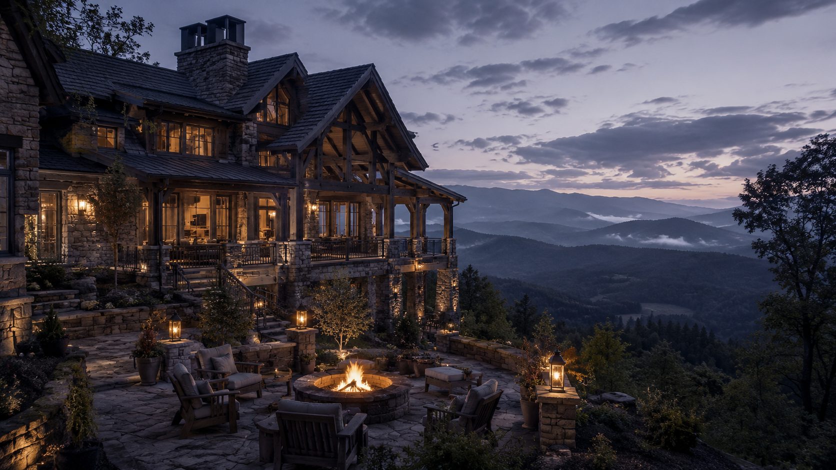 Luxury mountain retreat overlooking the Smoky Mountains near Sevierville